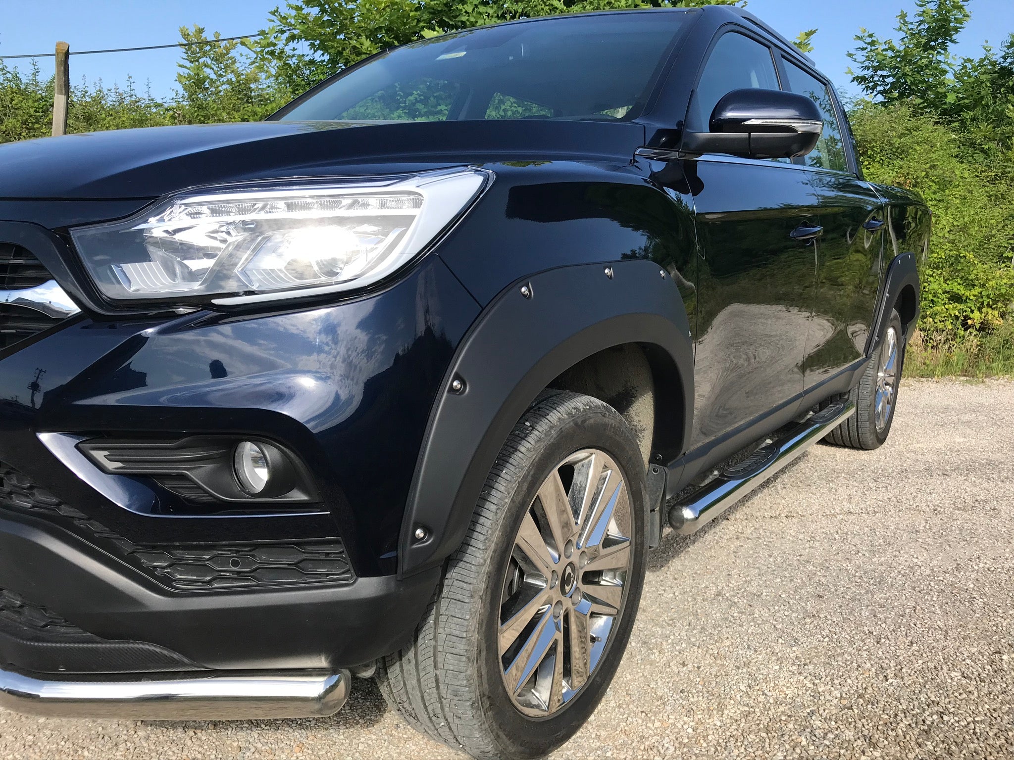 SSangYong Musso Grand Longer Bed 2018 Fender Flares with Chrome Screw | SMFF-001-C