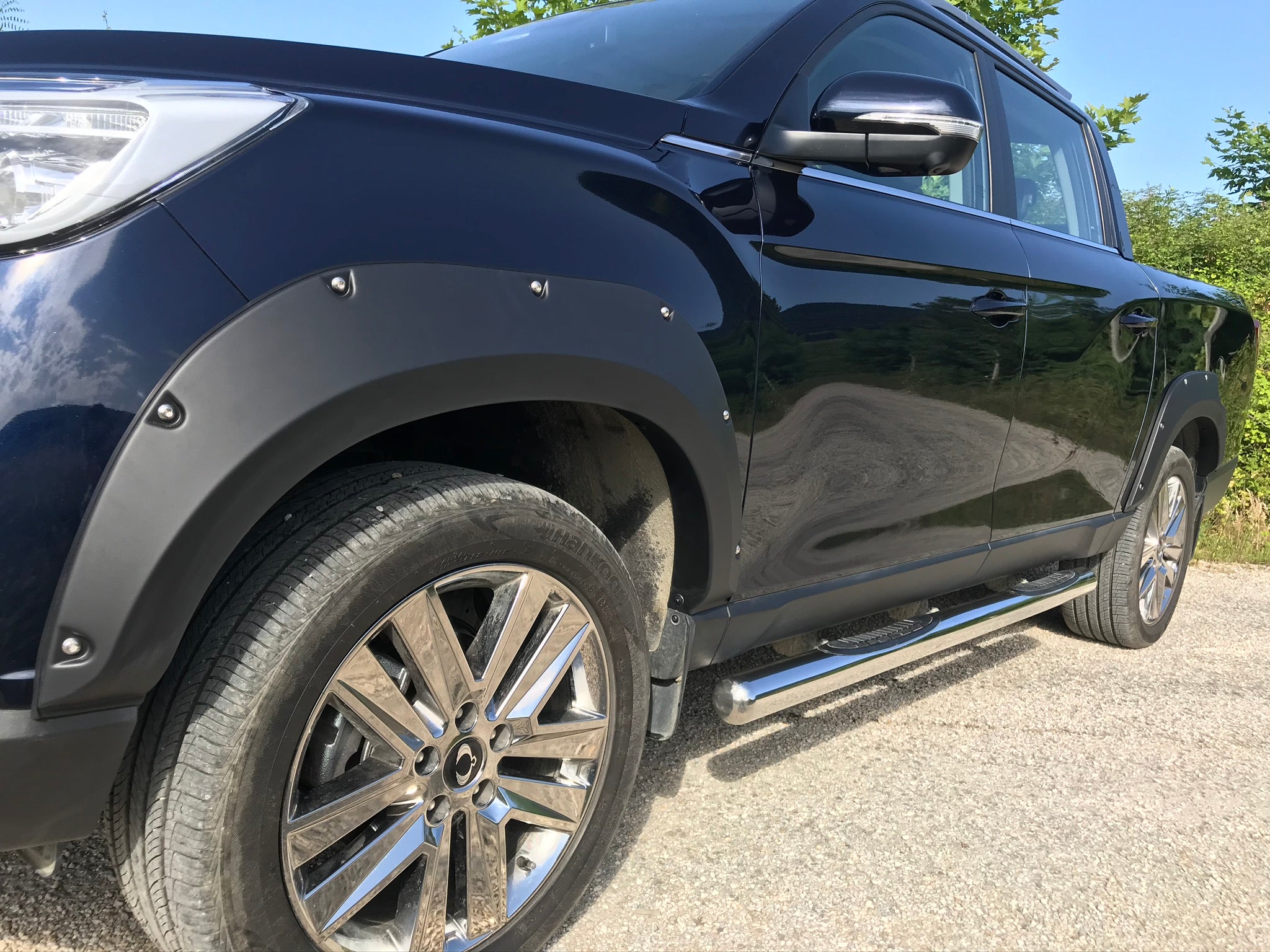 SSangYong Musso Grand Longer Bed 2018 Fender Flares with Chrome Screw | SMFF-001-C